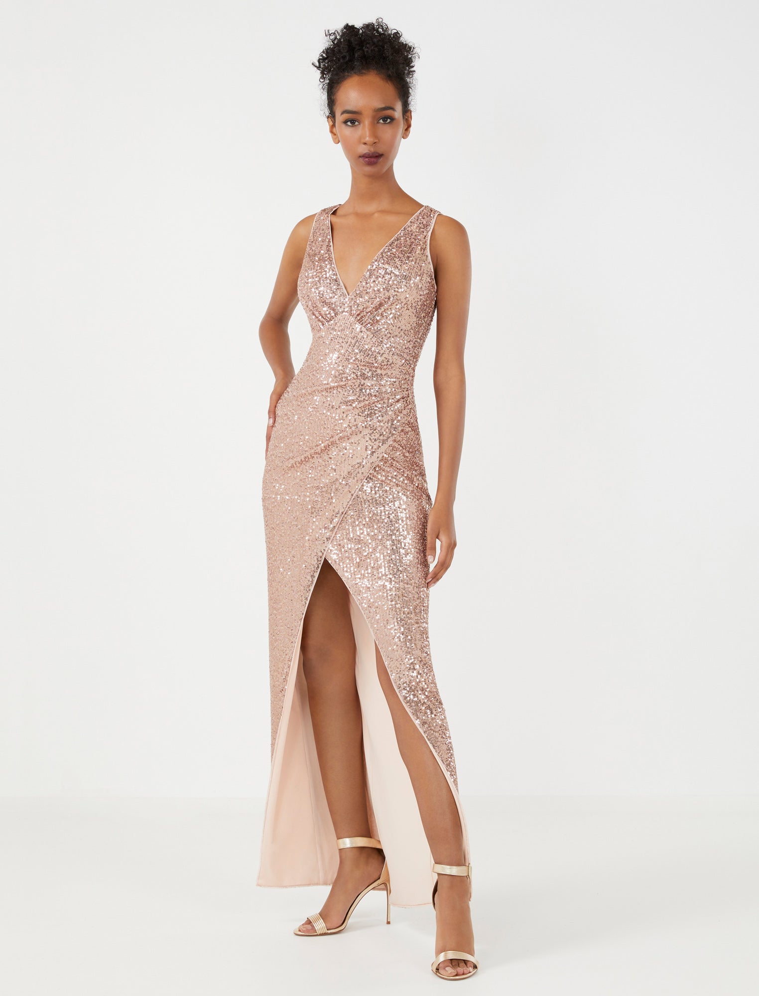 Elena Sequin Evening Dress - BCBGMAXAZRIA